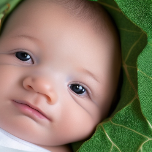 

A close-up image of a baby wearing a cloth diaper, with a green leaf in the background to symbolize eco-friendliness. The image conveys the idea that cloth diapers are a more environmentally friendly choice than disposable diapers.