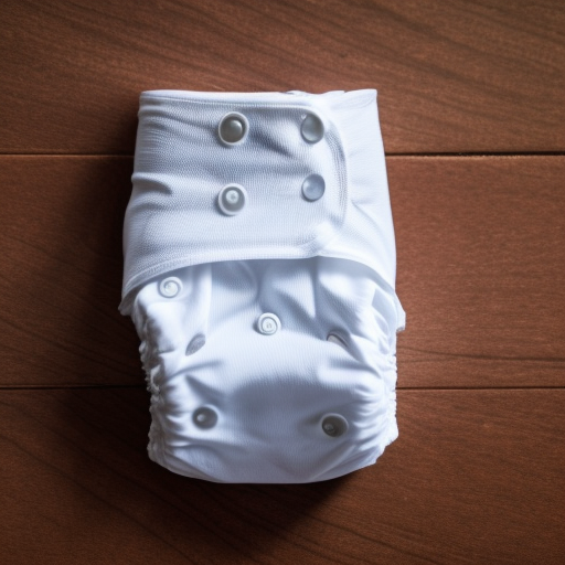 

An image of a baby wearing a cloth diaper on one side and a disposable diaper on the other, with a scale in between them to illustrate the pros and cons of each option.